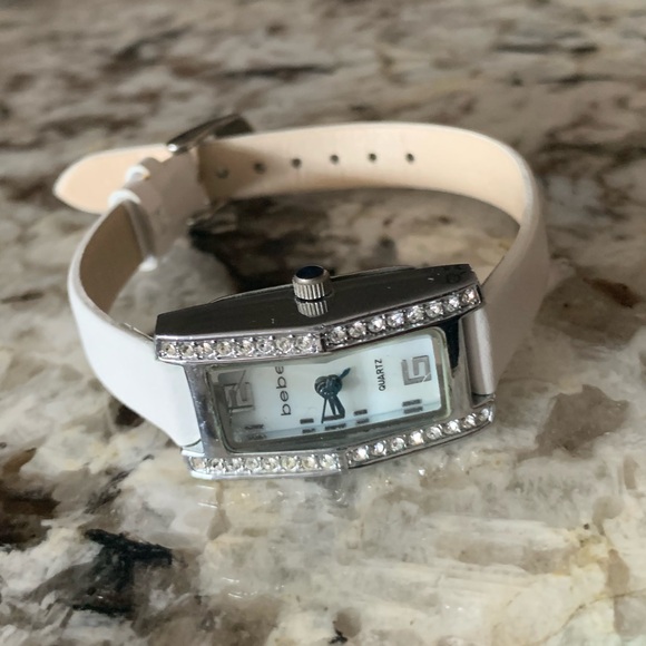 BEBE Vintage Genuine Leather Rhinestone Watch - Picture 8 of 8